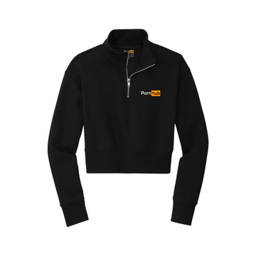 Cropped Half Zip Sweater
