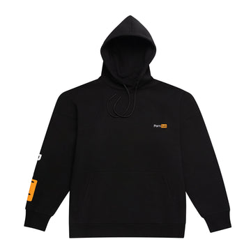 Sweat à capuche brodé noir