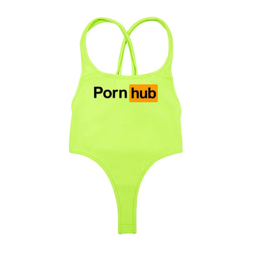 Neon Green Thong Bodysuit