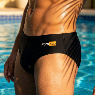 Pornhub Apparel Black Swim Briefs