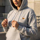 Heather Grey Embroidered Hoodie