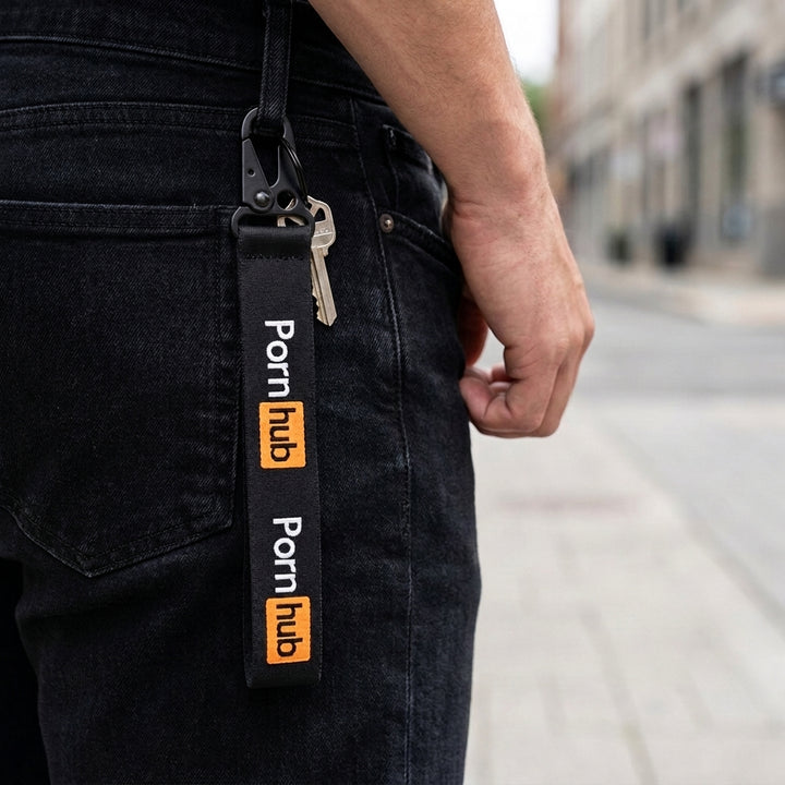 Pornhub Apparel Cloth Logo Keychain