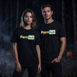 Black Halloween T-Shirt with white