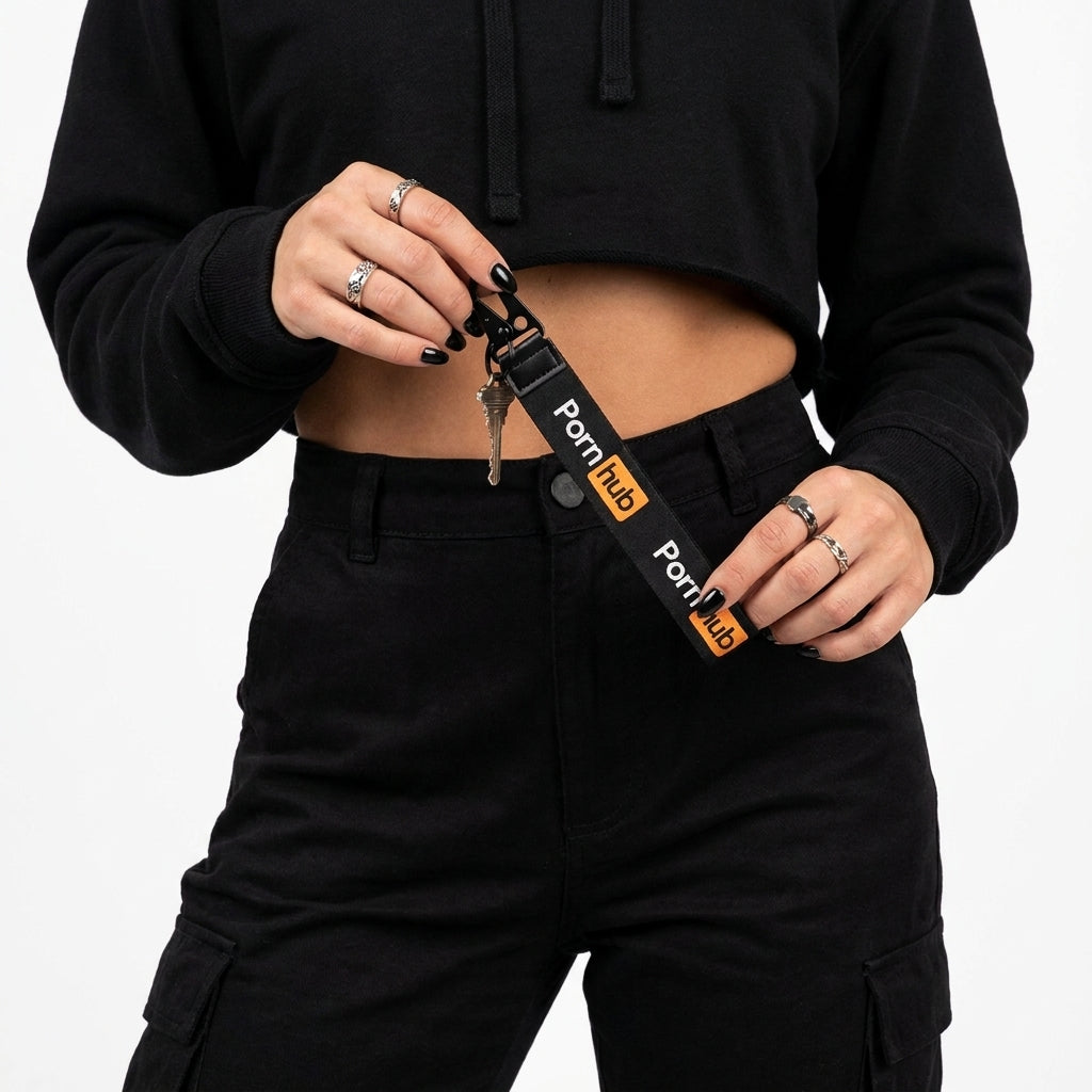 Pornhub Apparel Cloth Logo Keychain