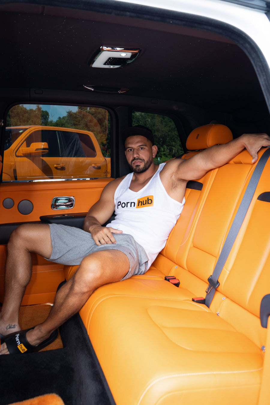 White Logo Tank Top: