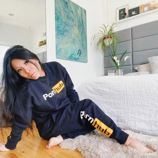 Black Classic Logo Crewneck