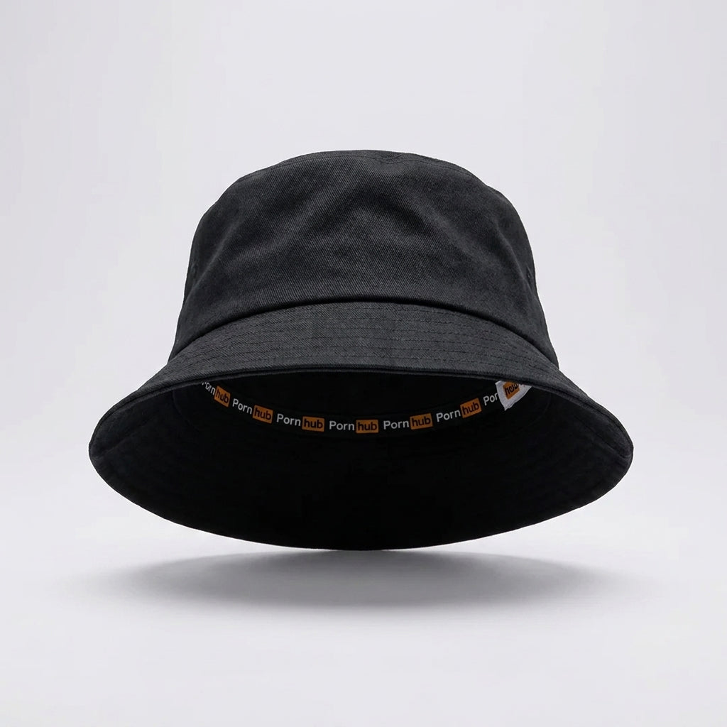 Pornhub Black Bucket Hat, front