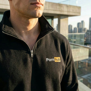 Pornhub Apparel Quarter Zip Sweater