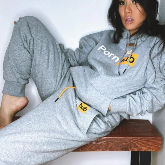 Heather Grey Classic Logo Sweatpants