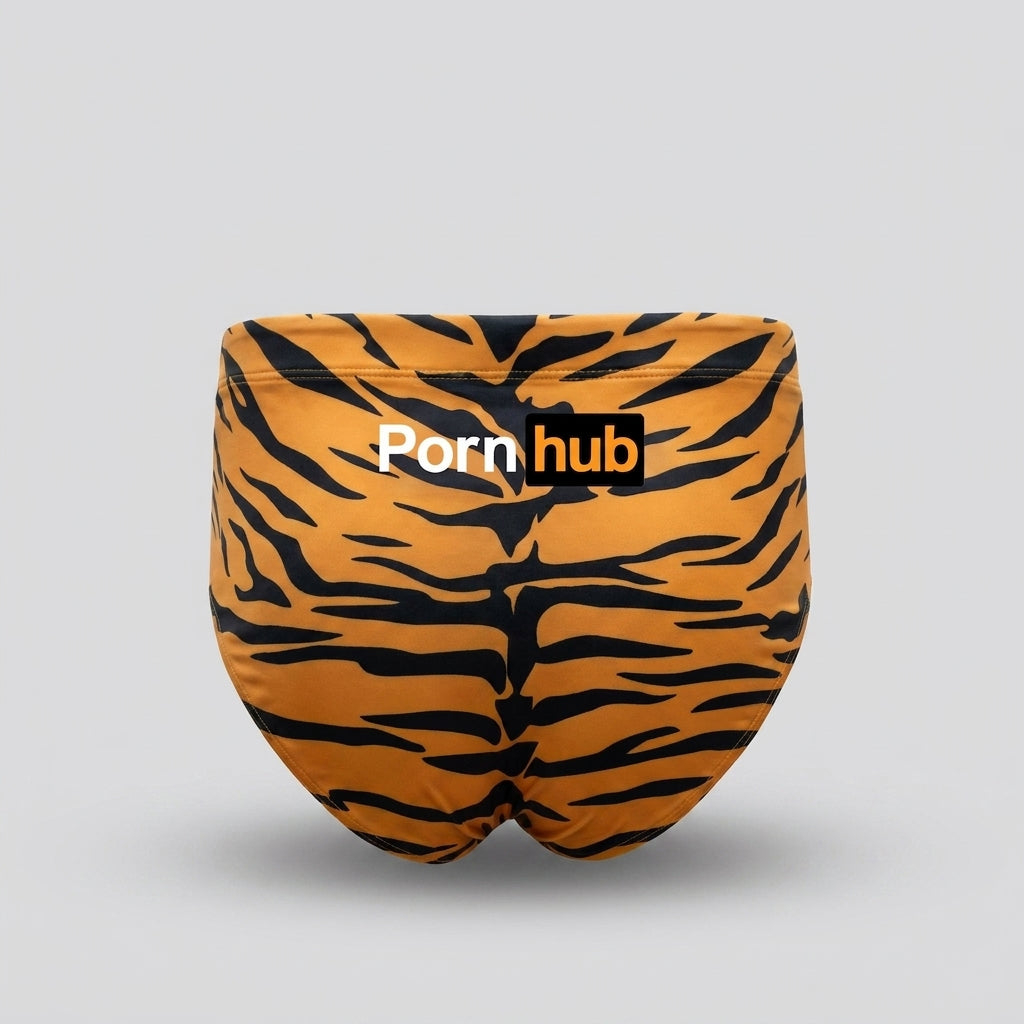 Pornhub Tiger Print Swim Brief