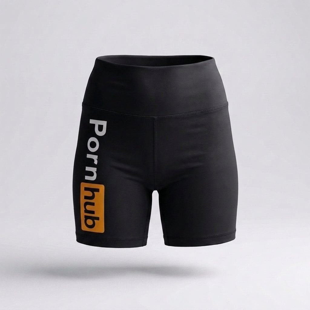 Biker Shorts premium black fabric texture close