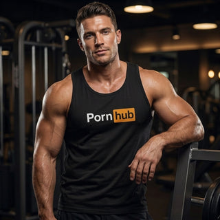 Black Logo Tank Top: Person's