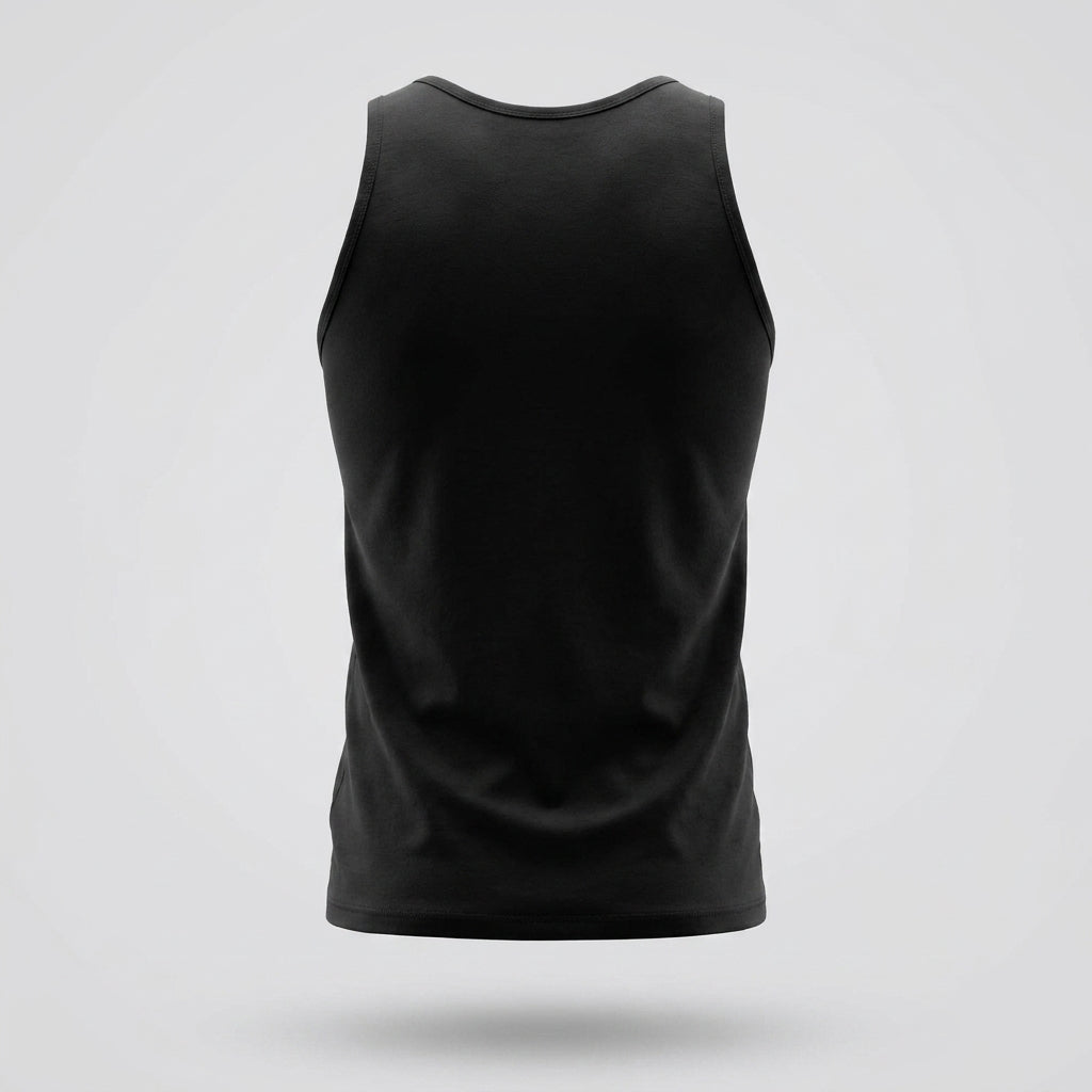 Black Logo Tank Top, worn by a