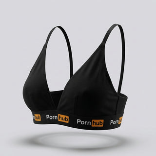 Triangle Bra, soft black fabric, thin
