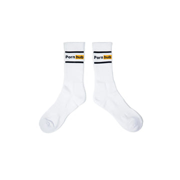 Schwarze gestreifte Sportsocke