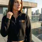 Cropped Half Zip Sweater