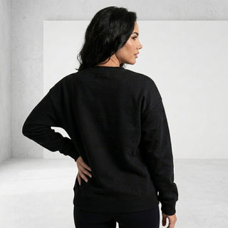 Black Classic Logo Crewneck: Close-