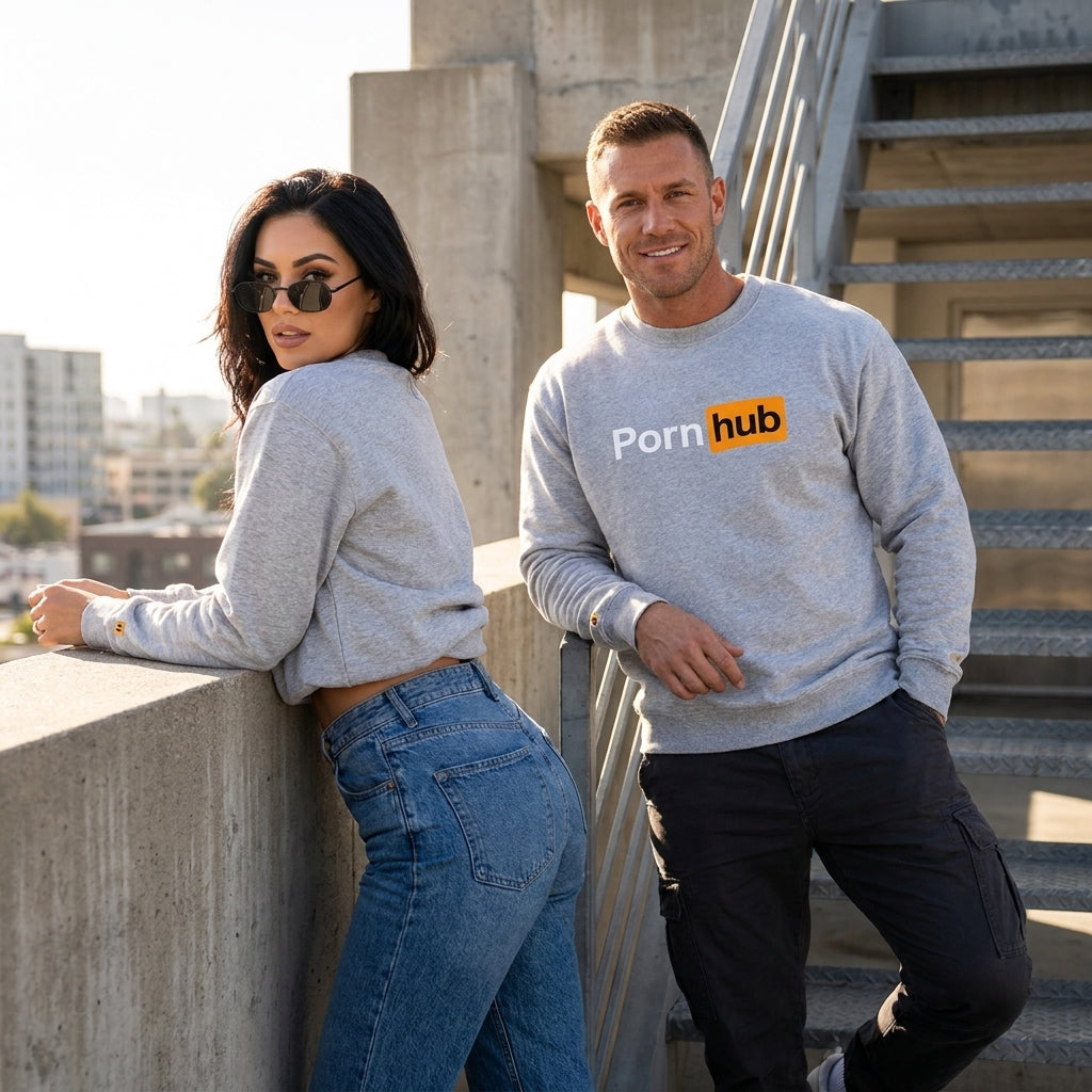 Pornhub Apparel Heather Grey Classic Logo