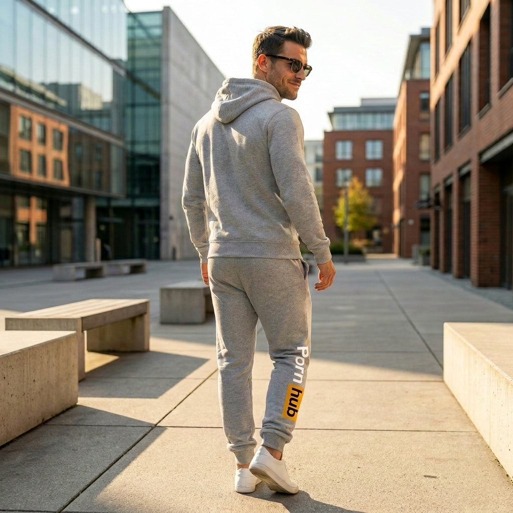 Classic Logo Sweatpants: Heather grey