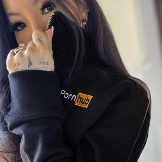Cropped Half Zip Sweater