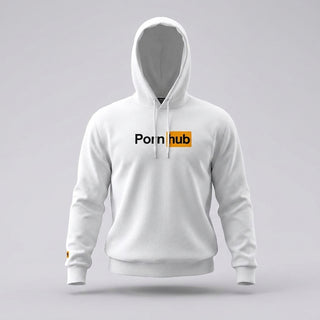 Pornhub Apparel White Classic Logo Hoodie