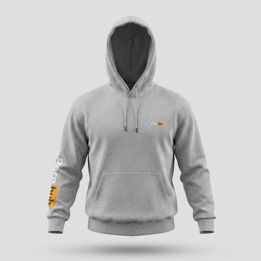 Heather Grey Embroidered Hoodie