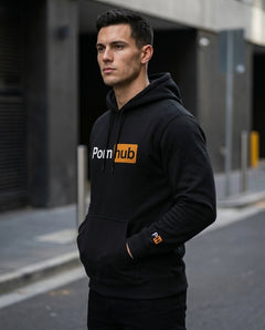 Black Classic Logo Hoodie
