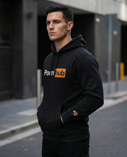Black Classic Logo Hoodie