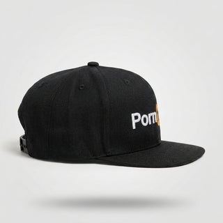 3D Puff Snapback Hat: Black