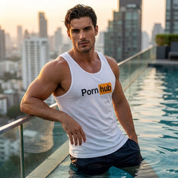 White Logo Tank Top