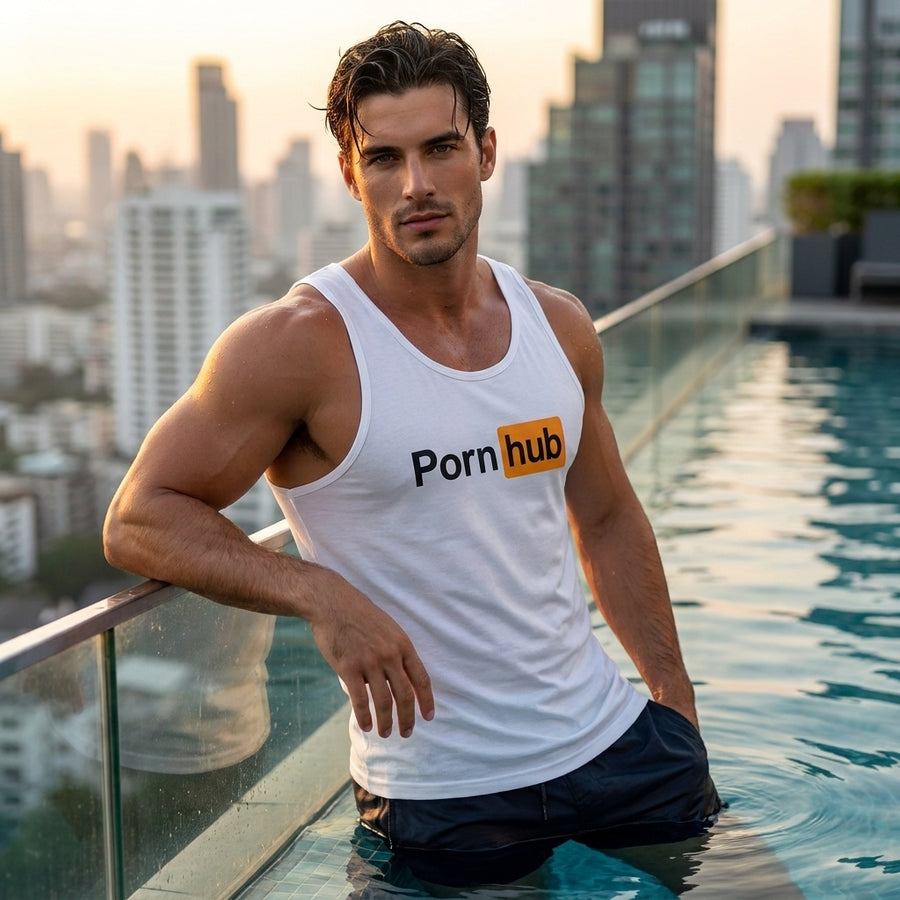 White Logo Tank Top